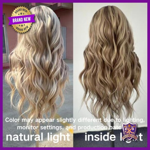 24-Inch Synthetic Lace Front Wig, Heat Resistant, Pre-Plucked, Glueless